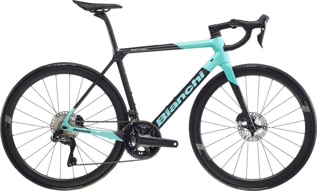 Bianchi Specialissima Ultegra Di2 24sp 2024 - Sort/Turkis