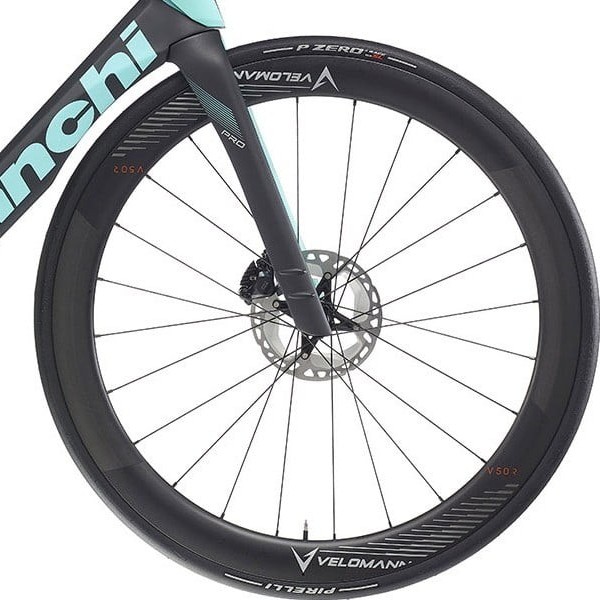 front hub på Bianchi Oltre Pro Durace Di2 24sp