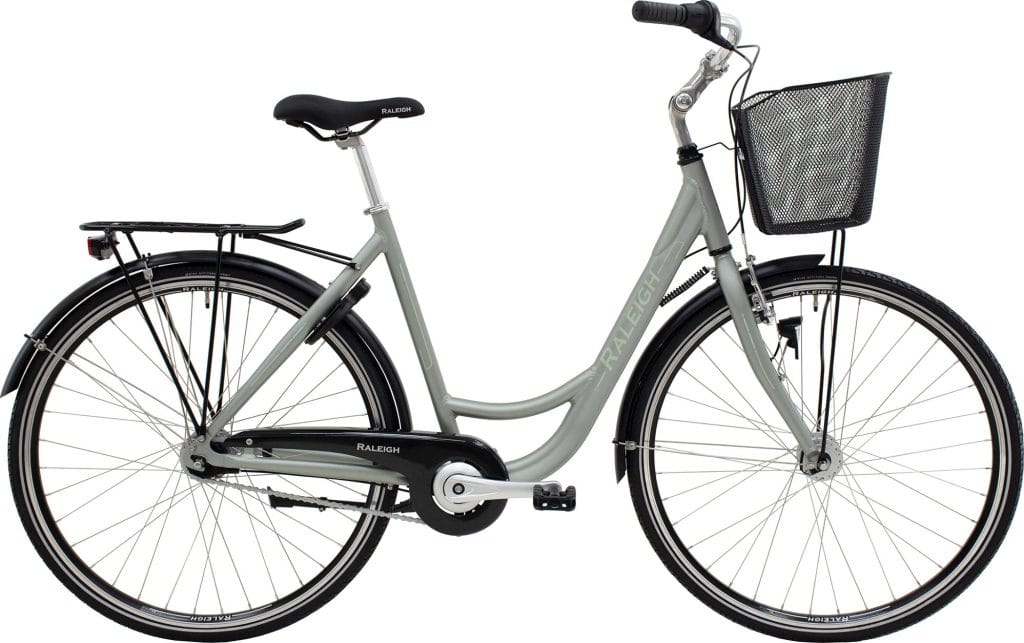 Raleigh Shopping Society Dame 7g 2026 - Mat Sølv Grøn