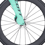 Fornav med Syncros Capital 1.0 Aero 60mm fælg på Scott Plasma RC Pro