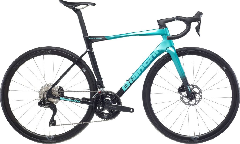Bianchi Specialissima COMP 105 Di2 2026 - Sort/turkis