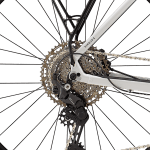 Bagnav med Shimano CUES RD-U6000 11-speed w bagskifter på Specialized Sirrus X 3.0 Step-Through EQ