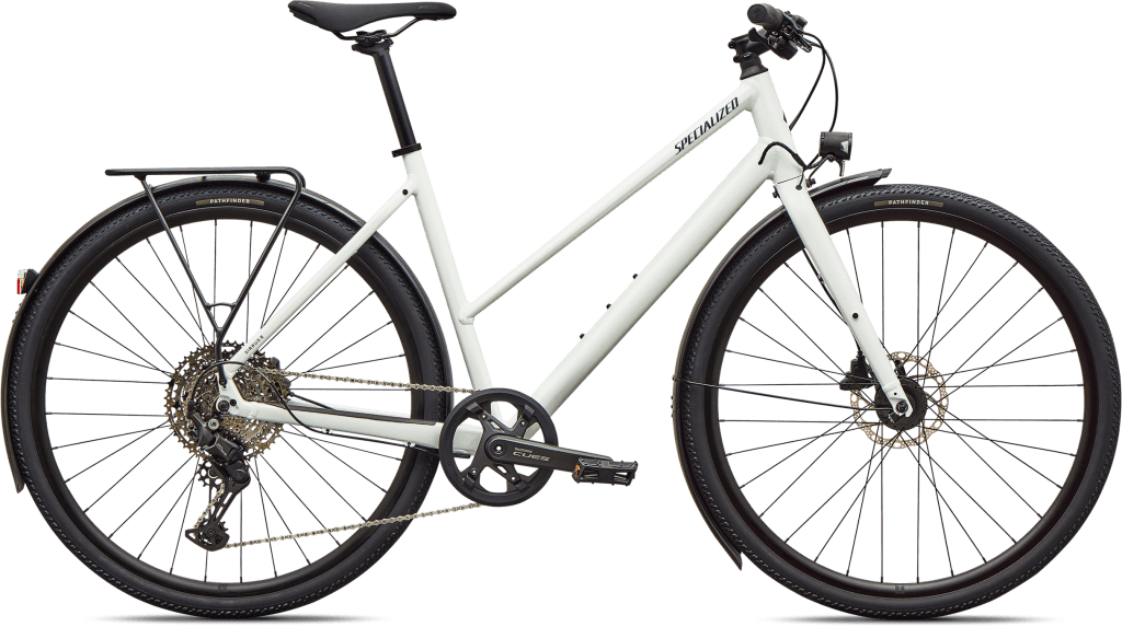 Specialized Sirrus X 3.0 Step-Through EQ 2027 - Gloss Metallic White Silver / Metallic Deep