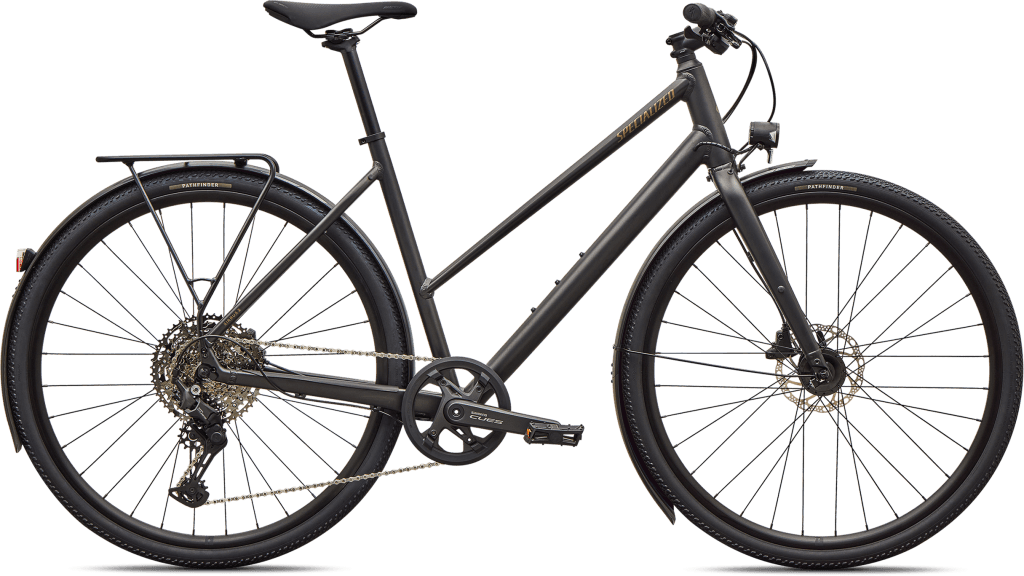 Specialized Sirrus X 3.0 Step-Through EQ 2027 - Satin Metallic Obsidian / Burnt Gold